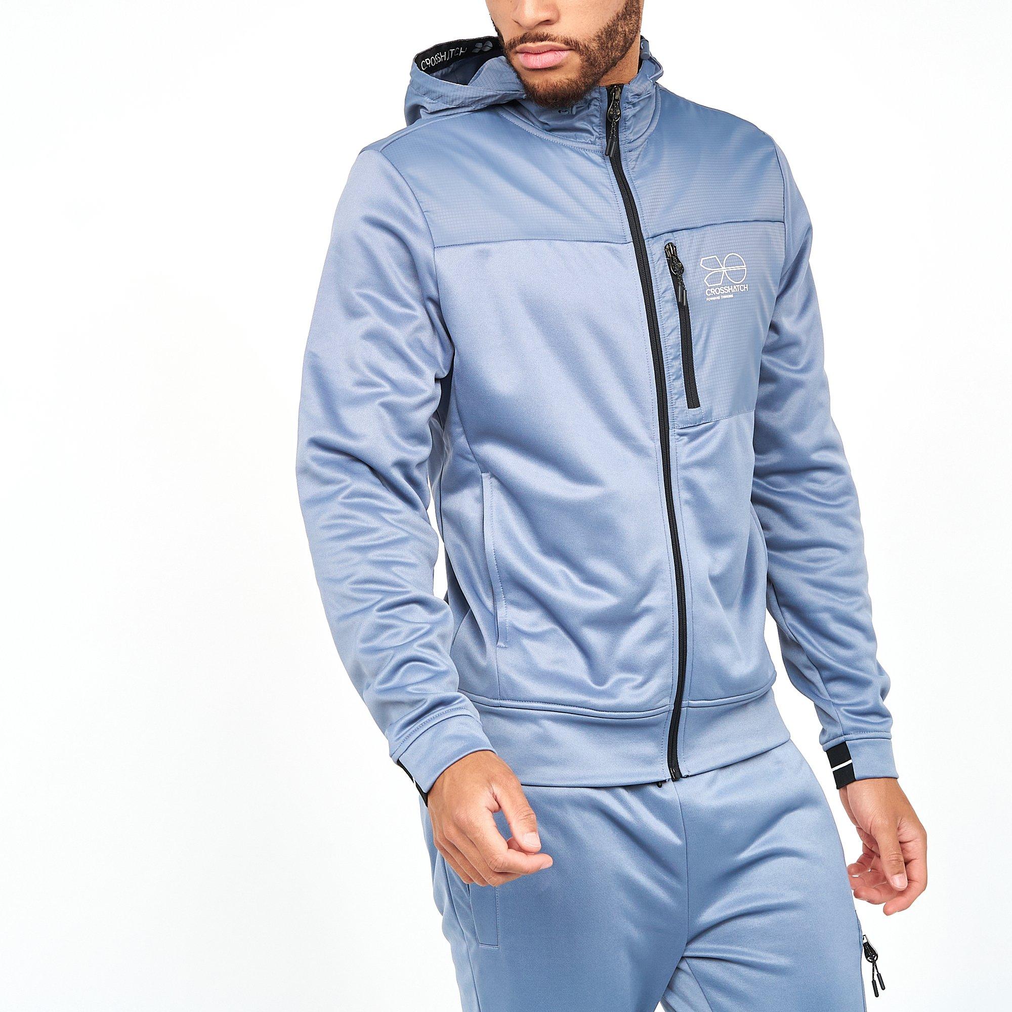 Crosshatch Zip Thru Tracktop