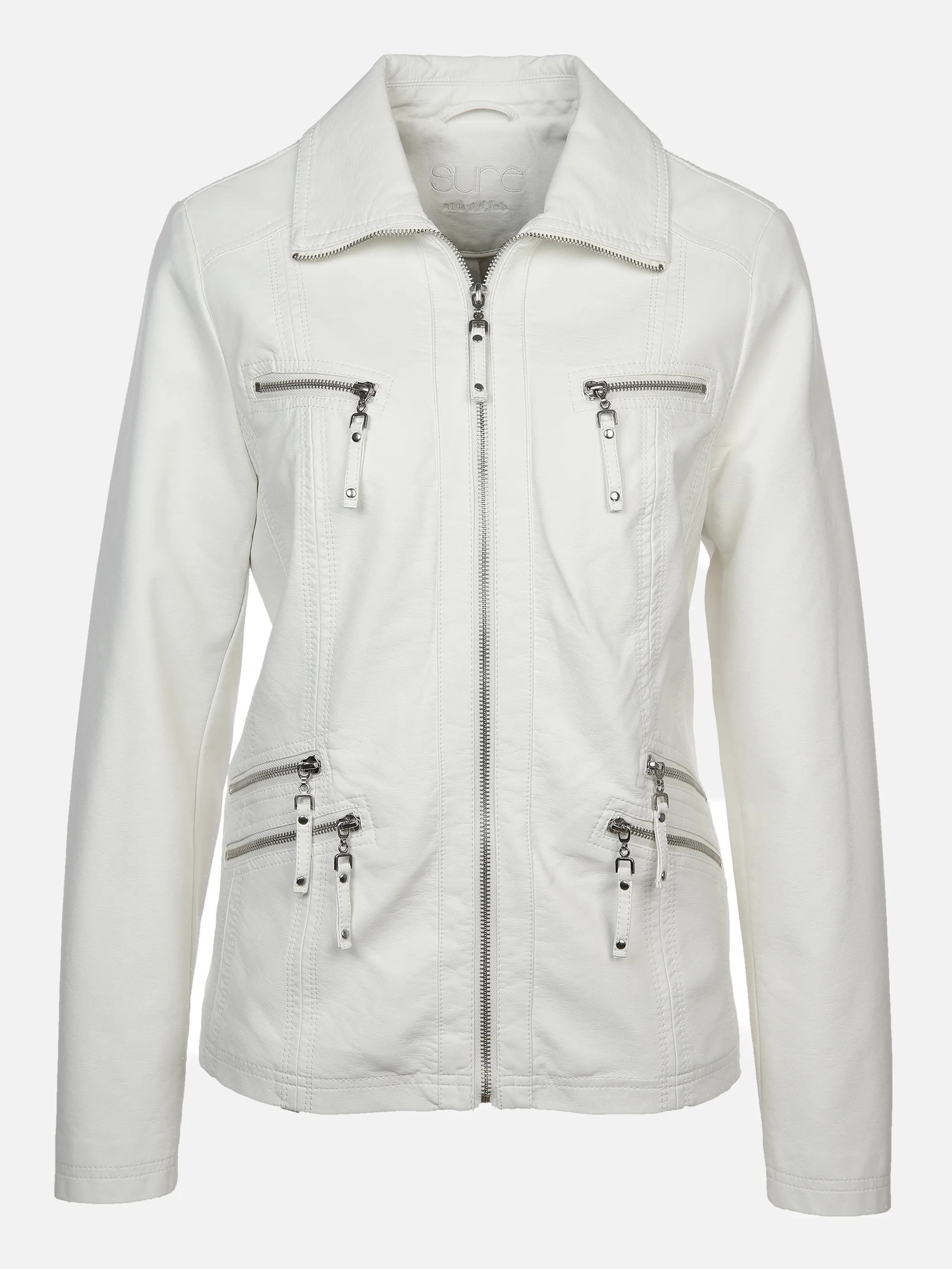 Damen Bikerjacke in Kunstleder