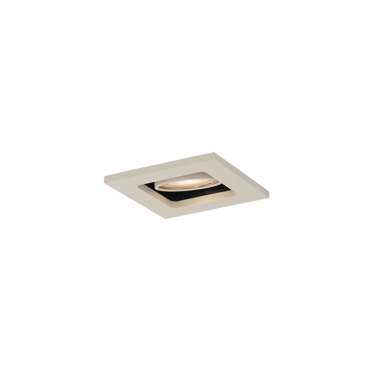 Set van 6 Moderne inbouwspot beige GU10 50mm draai- en kantelbaar - Qure