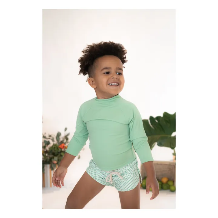 Ina Swim Short de Bain Mesa Rayé | Vert