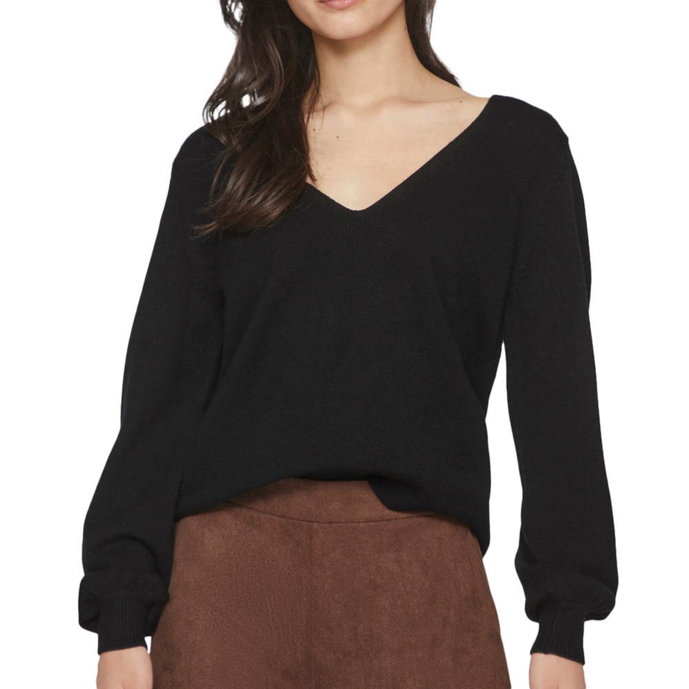Vila Pull Noir Femme Vila Viril Rev