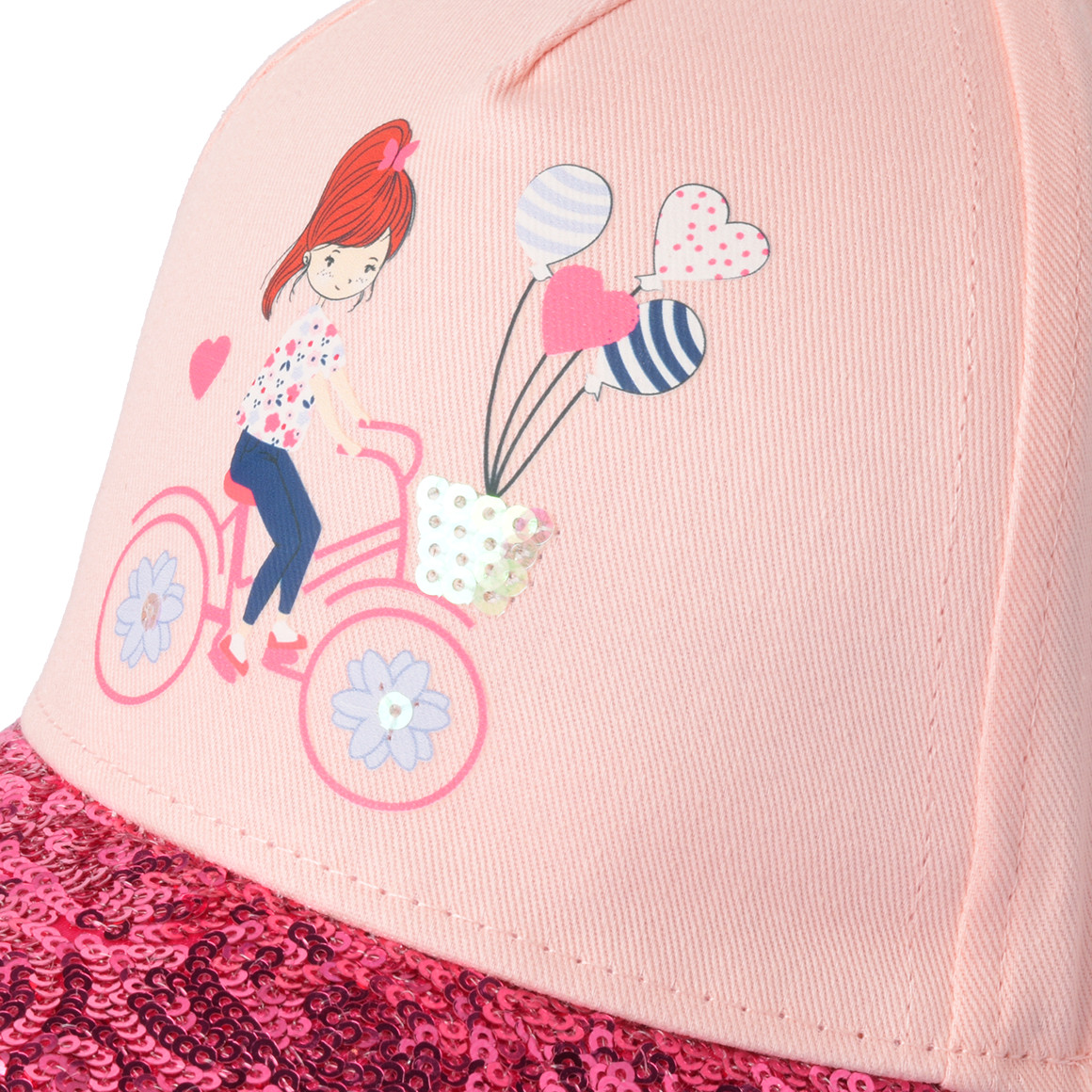 Topolino Mädchen Kappe mit Pailletten rosa / pink