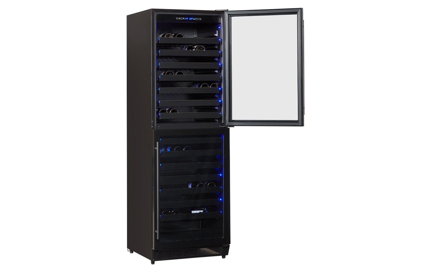Weinklimaschrank WK139DD, Schwarz, Rechts<br>Weinkühlschrank für 177 Flaschen