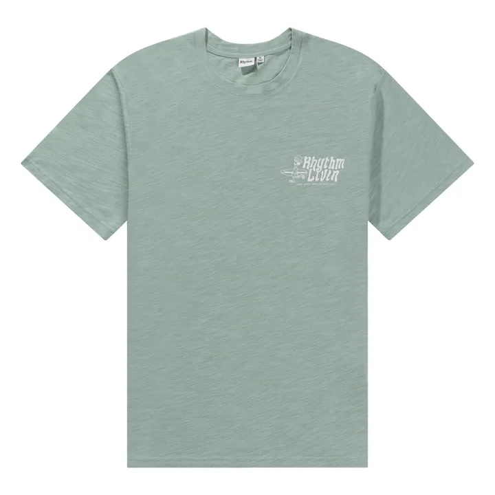 Rhythm T-shirt Livin Slub | Vert d'eau