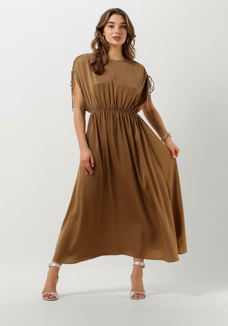 SECOND FEMALE camel second female midi jurk mingai dress