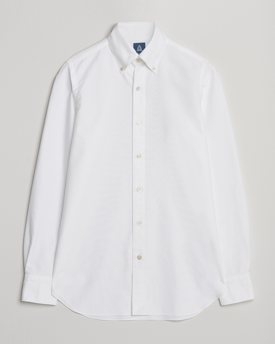 Finamore Napoli Gaeta Oxford Button Down Shirt White