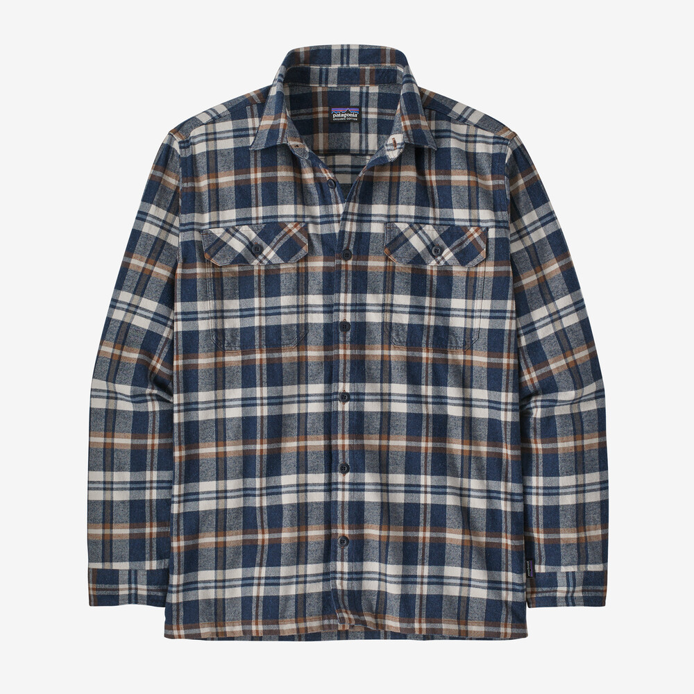 Langärmeliges Herren-Flanellhemd aus mittelschwerer Bio-Baumwolle (Fjord-Stil)