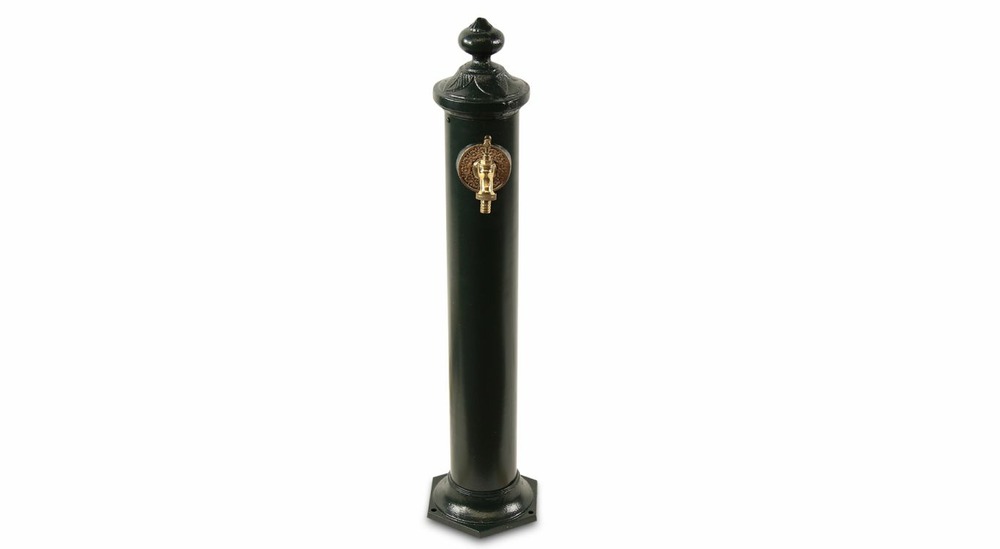 Fontaine de jardin métal vert 21x18.5x83cm