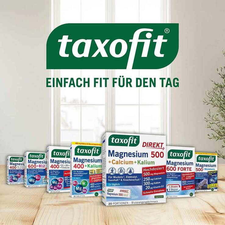 Taxofit Magnesium 500 + Calcium + Kalium Direkt Granulat , 20 St