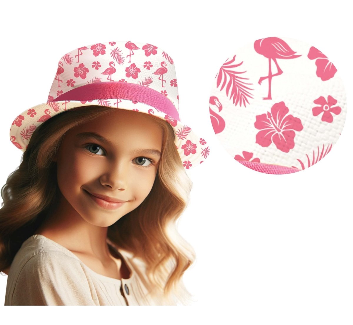 Flamingo Hoed Roze Kind