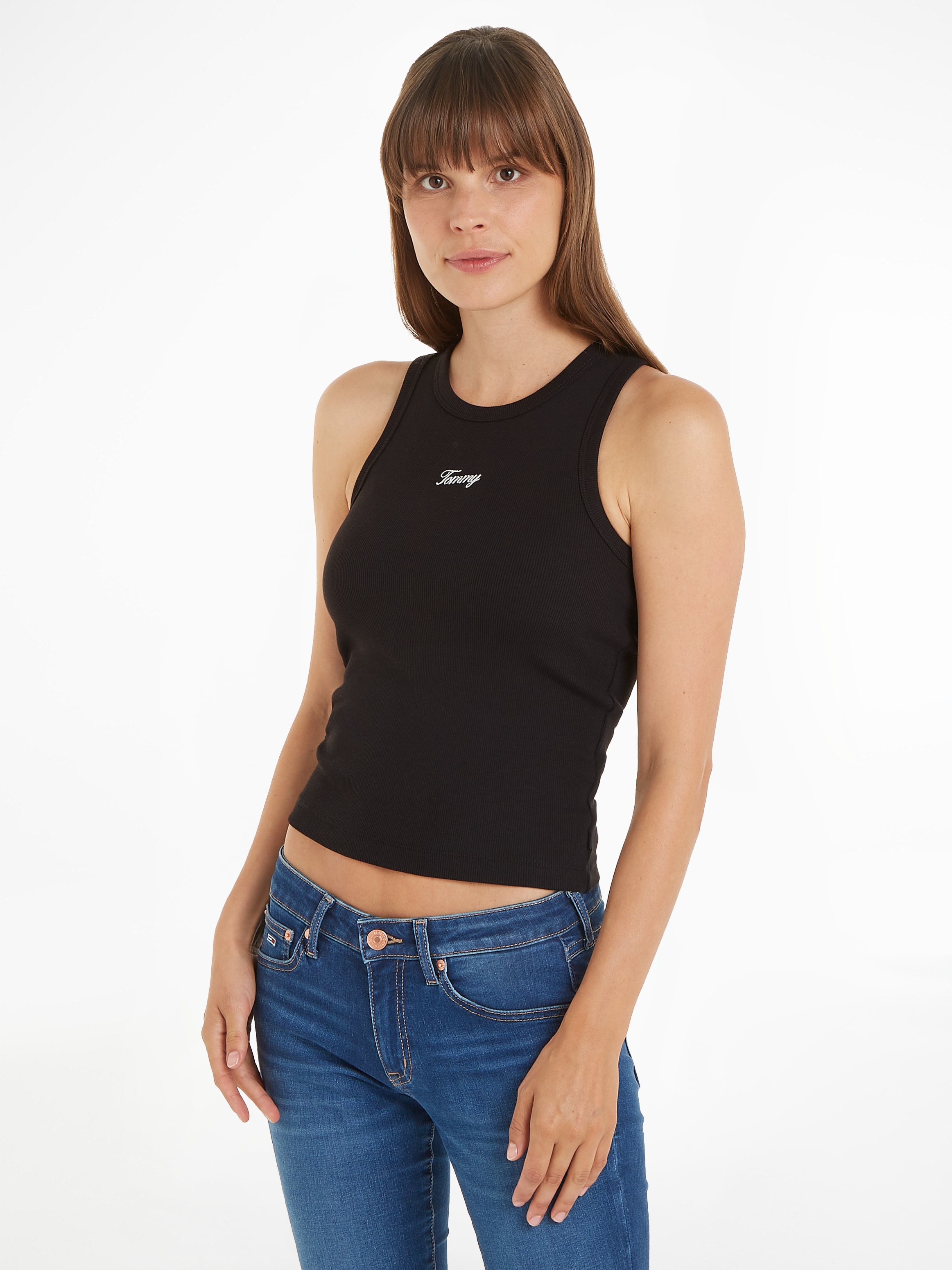 Tommy Jeans Curve Tanktop »TJW SLIM SCRIPT TANK EXT«, Grosse Grössen