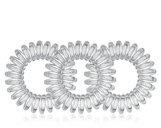 Invisibobble Original Spiral-Haargummi Crystal Clear 3-Stück