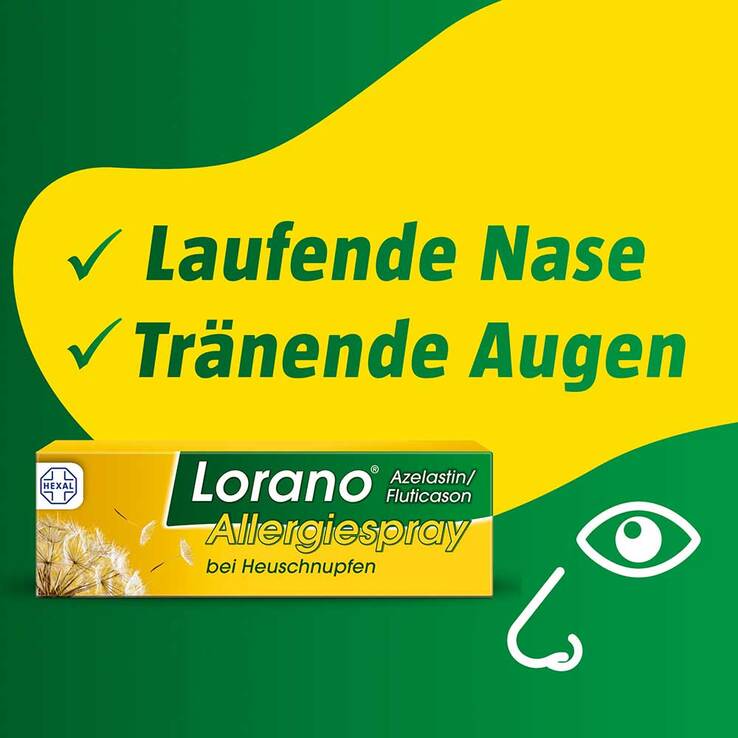 Lorano Azelastin / Fluticason Allergiespray bei Heuschnupfen, 23 g