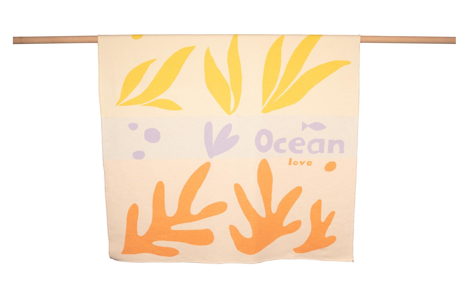 Tagesdecke Luca Ocean Love 140 x 200 cm, WeissSommerdecke