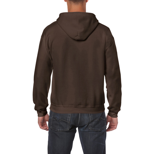 Moletom com zíper Gildan masculino, estilo misto, ideal para esportes e academia (marrom)
