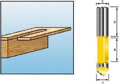Makita D-10578 Freesbit Boorfrees S 8mm 7,94x19,05mm