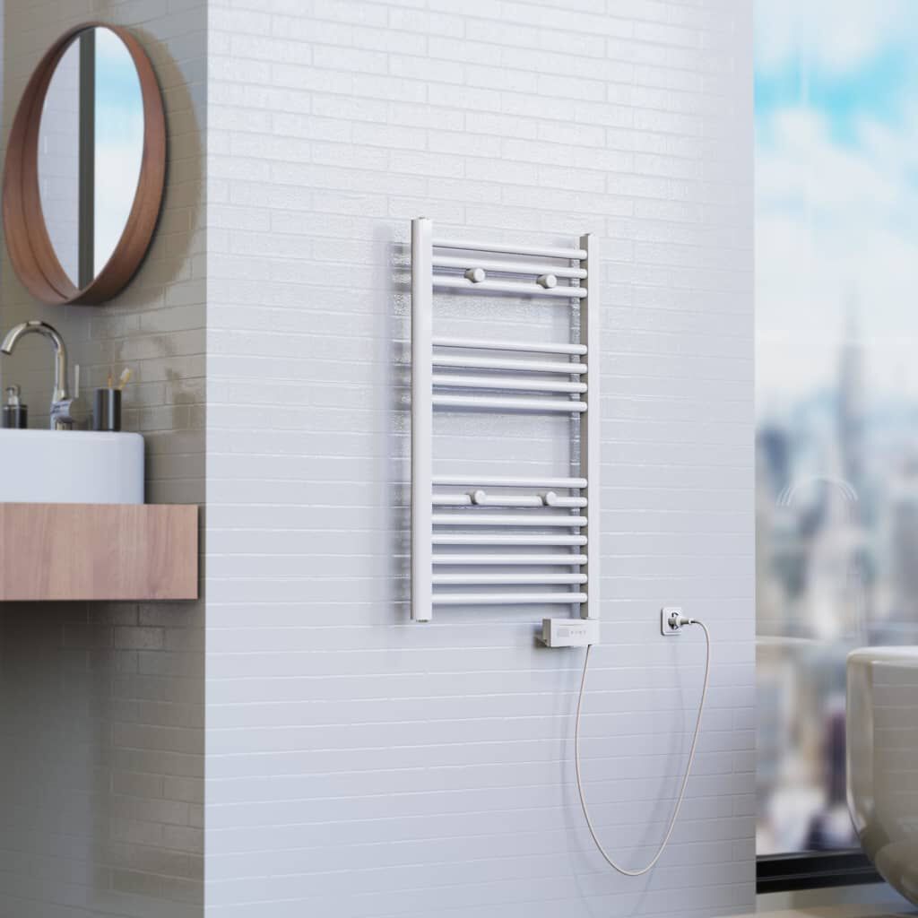 EISL Badkamerradiator met Timer, Wit, 80x50x15 cm