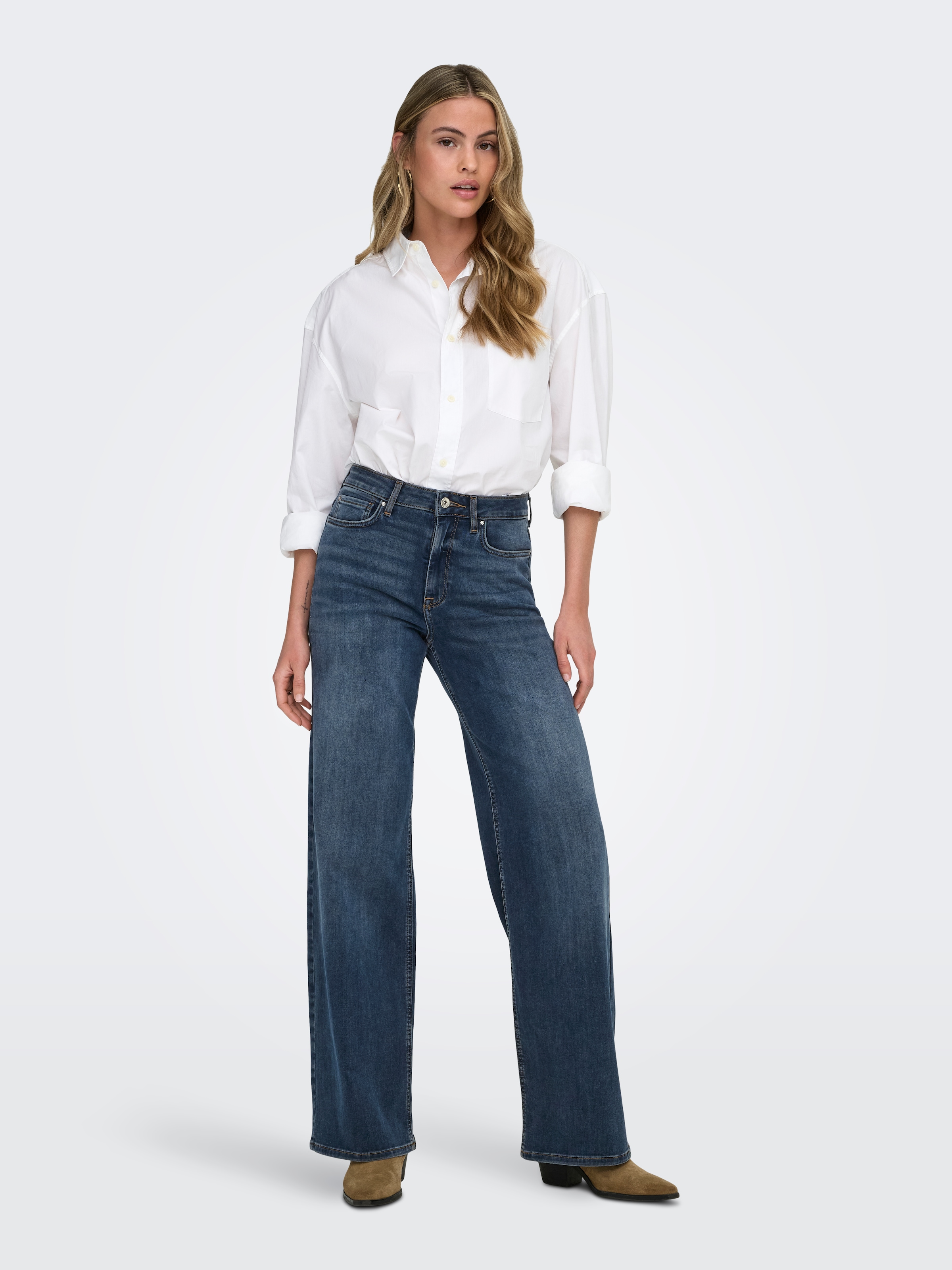 ONLY High-waist-Jeans »ONLMADISON ICON HW WIDE DNM CRO300 NOOS«