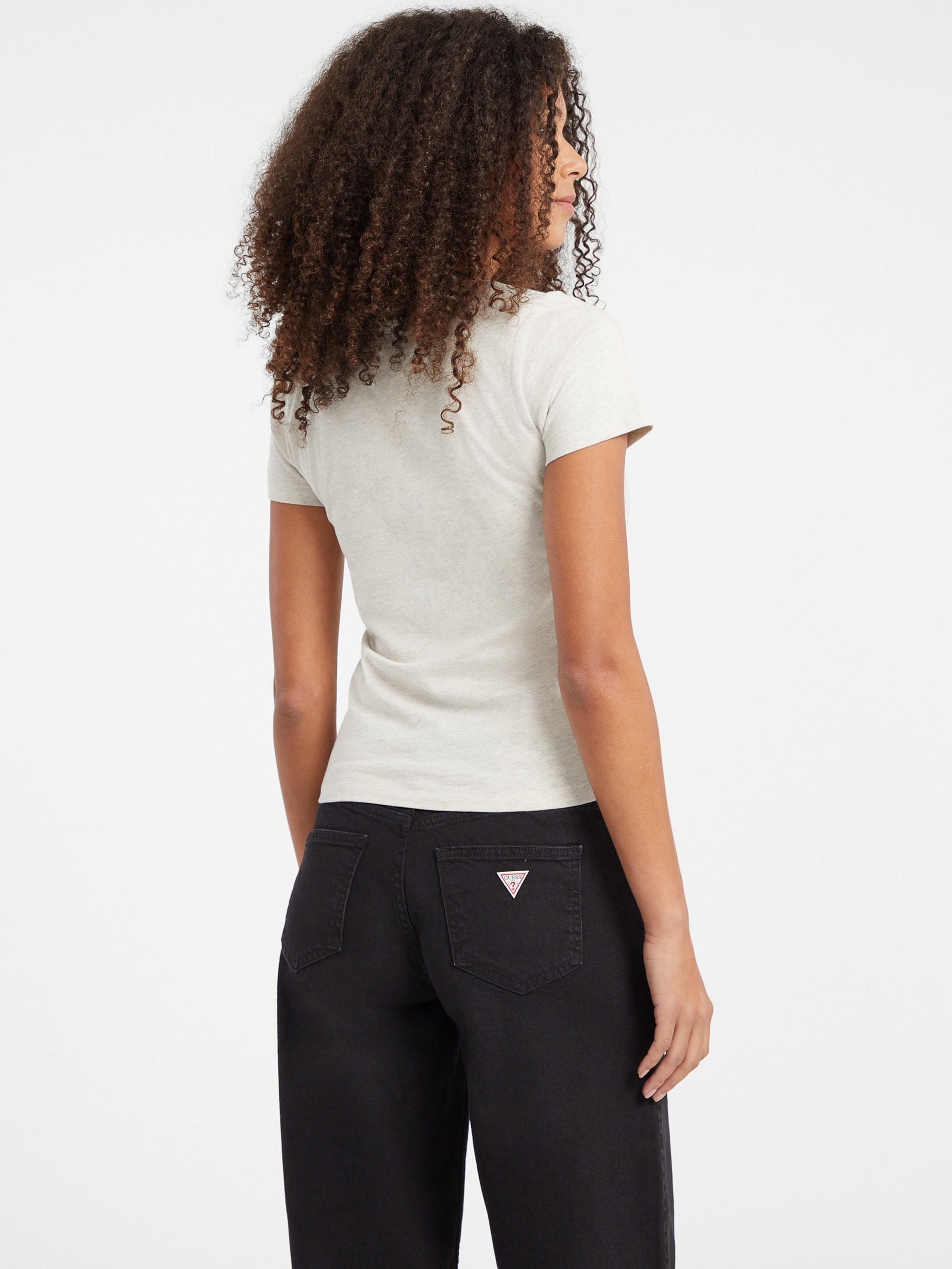 Camiseta Slim Heathered Stamp Logo