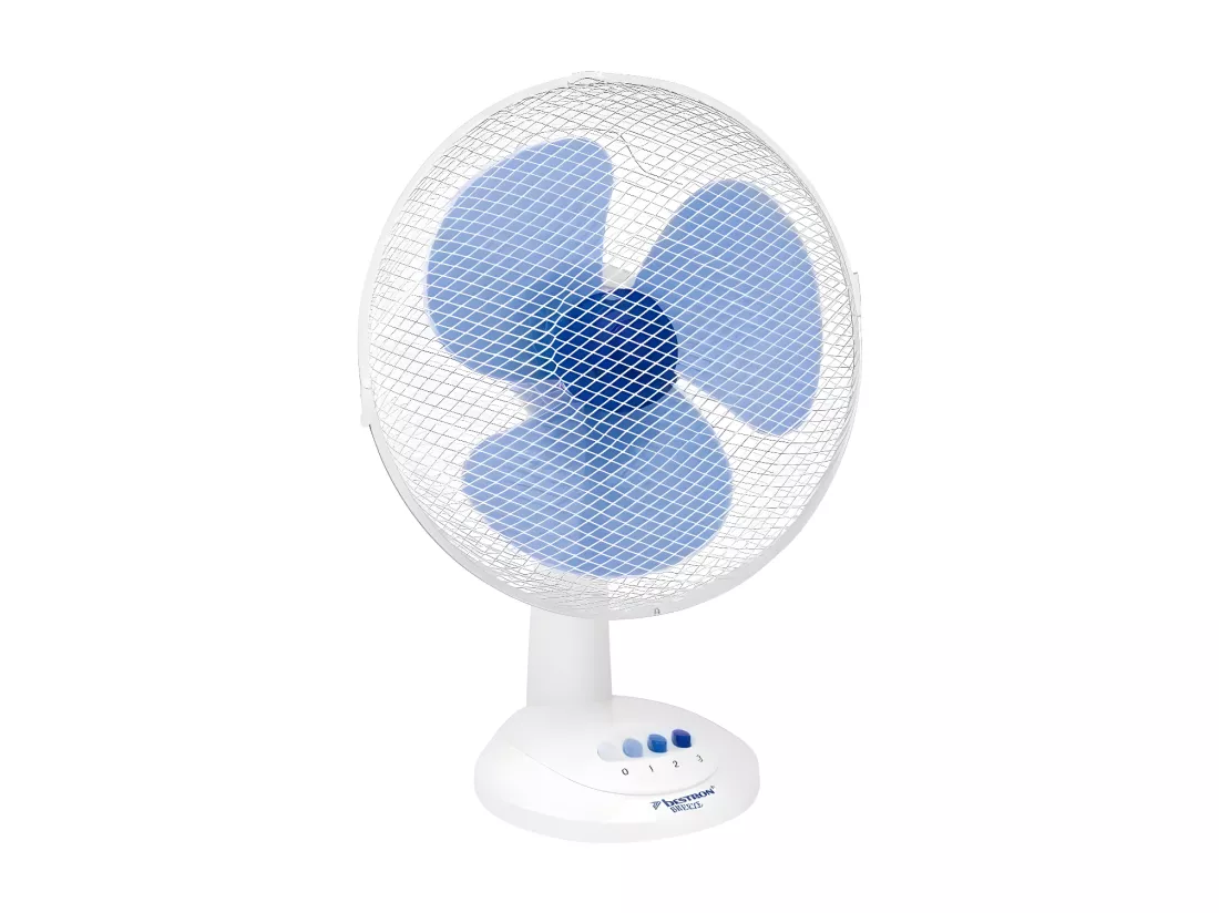 BESTRON Ventilateur de Table - Panier 35cm - Blanc - 40W - Debit dair 40,24,20m3/min. Vitesse de lair 2,49m/sec - Sonore: 49,3 d