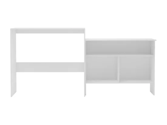 Table de bar avec 2 dessus de table Blanc 130 x 40 x 120 cm