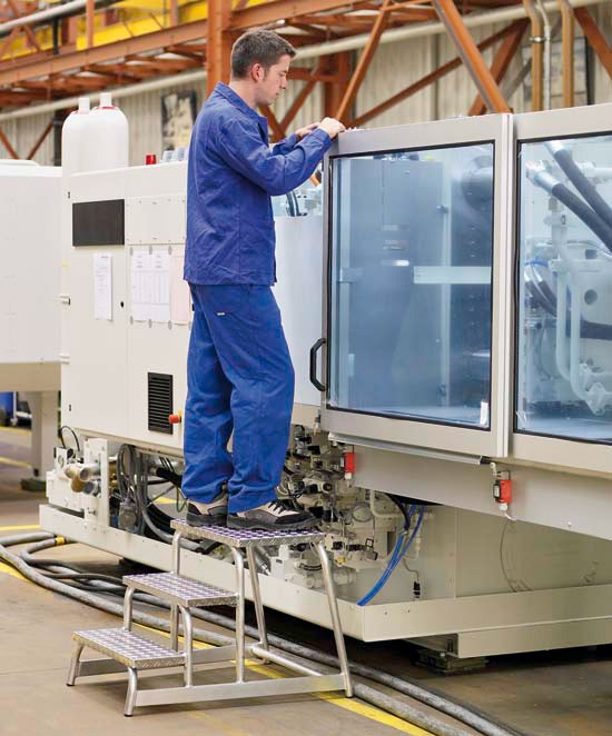 Zarges aluminium starre montagetrede AFA P 1 trede