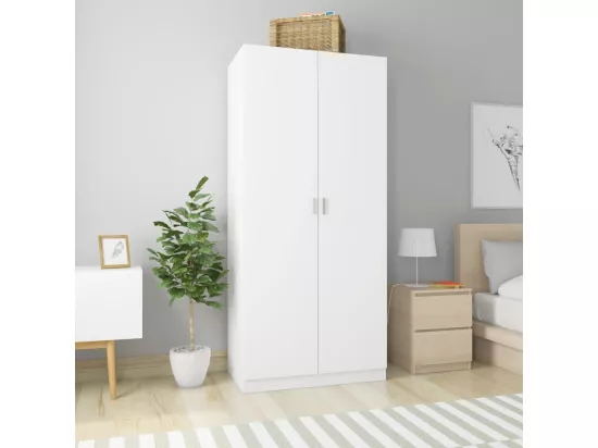 Garde-robe Blanc 90x52x200 cm Bois d’ingénierie