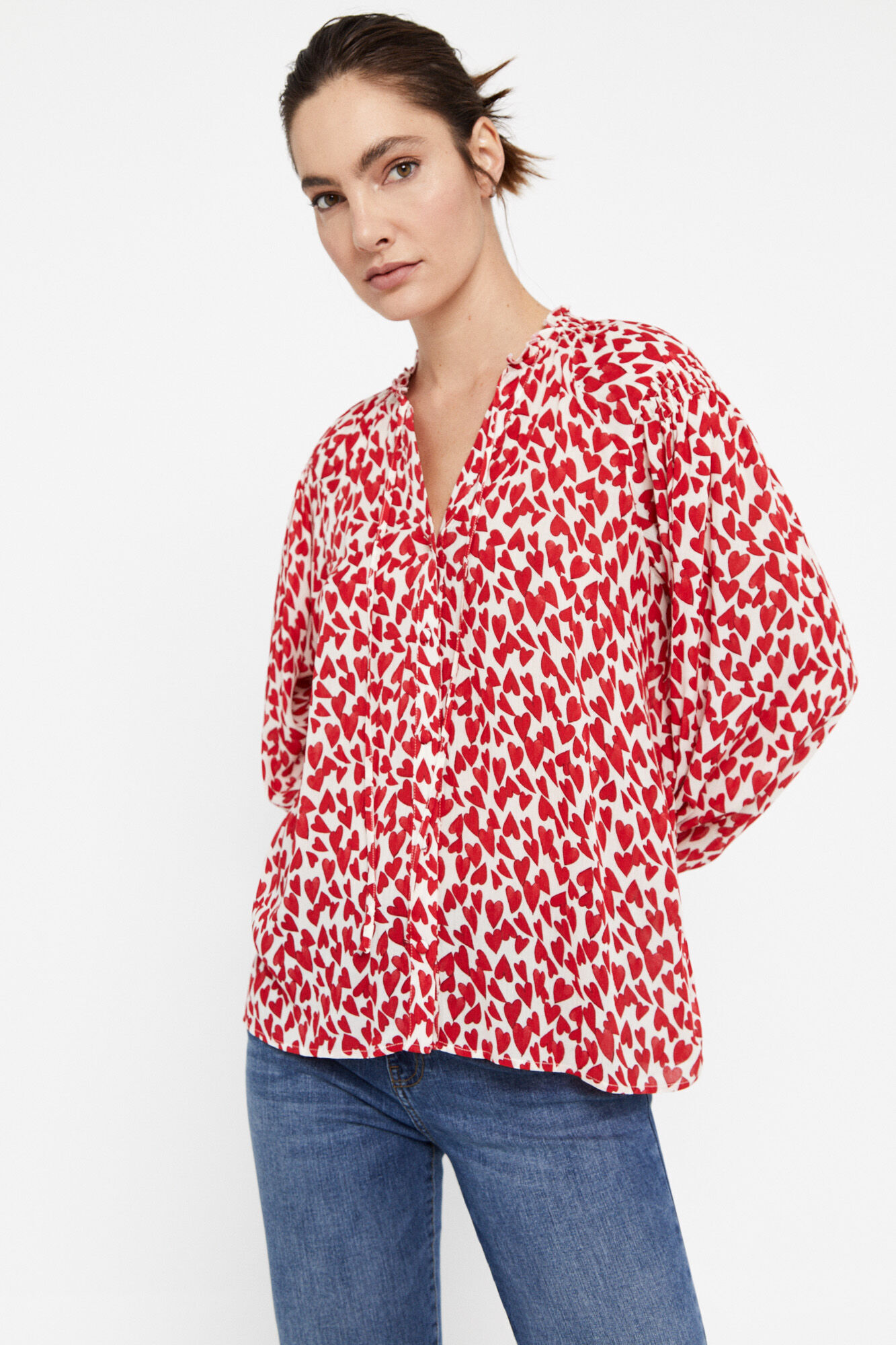Camisa estampada - Estampa branca