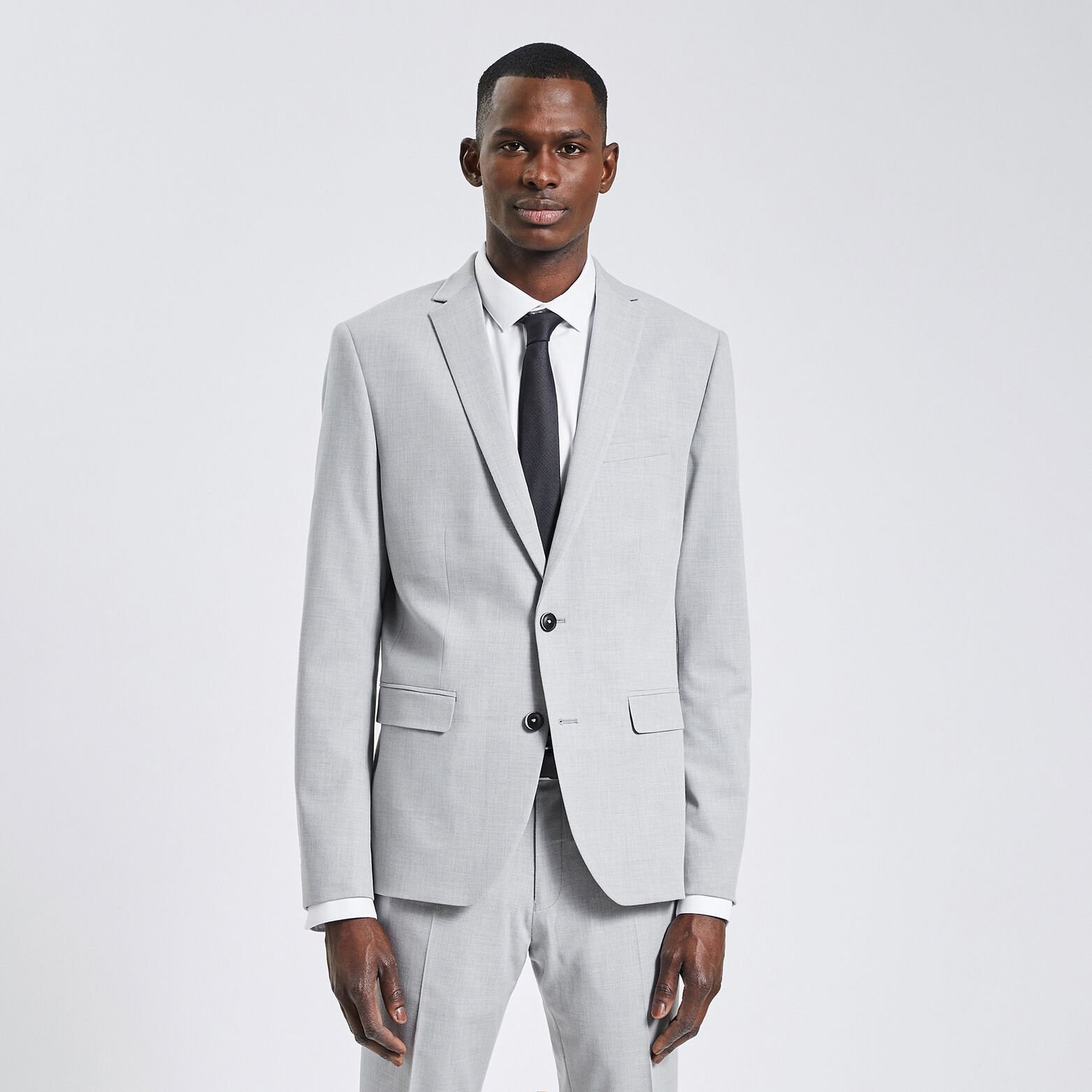 Veste de costume extra-slim bistretch Gris clair