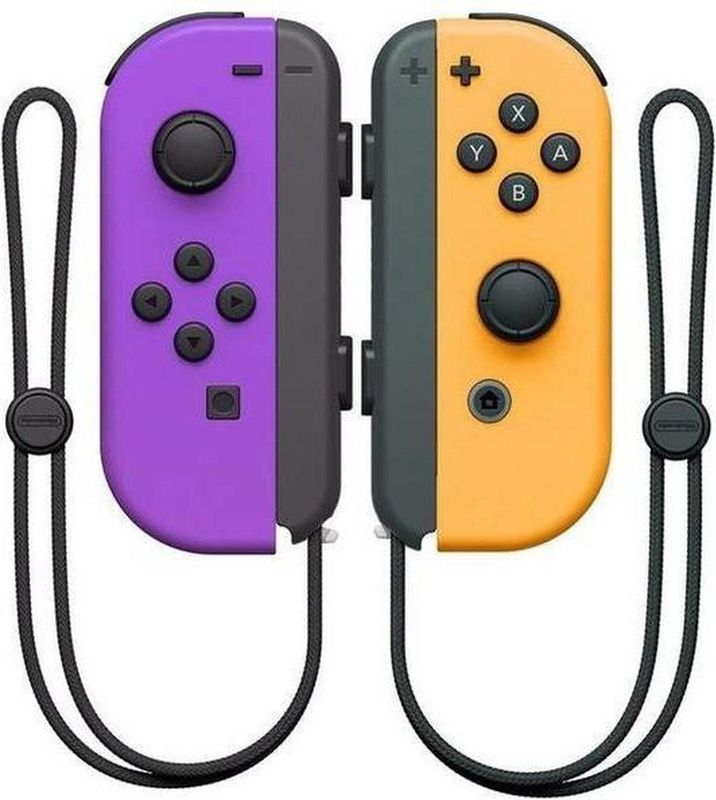 Nintendo Switch Joy-Con Controller Paar - Neon Lila en Neon Oranje