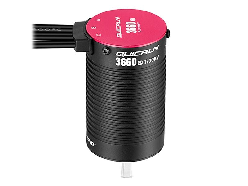 Hobbywing Brushless-Antriebsset WP 10BL120 G2 3660SL-3700KV Set mit Brushless Sensorless Motor und Regler für RC-Fahrzeuge im Massstab 1:10