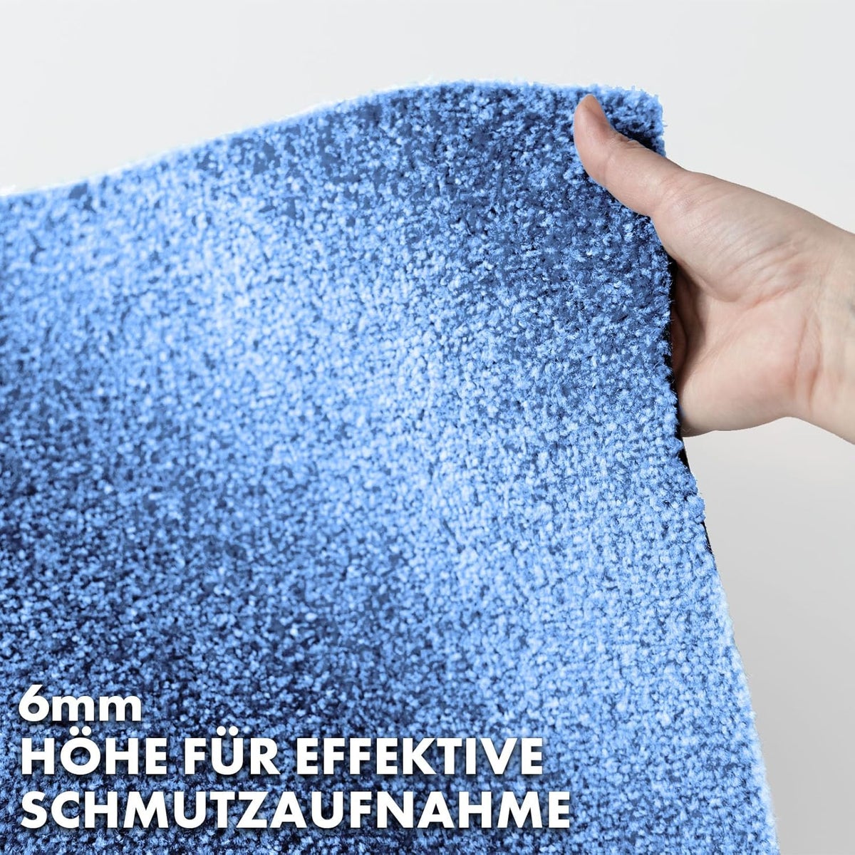 Deurmat Domenico - Stijlvolle en praktische vuilopvangmat - Verkrijgbaar in talloze aantrekkelijke kleuren - Blauw / 50 x 80 cm