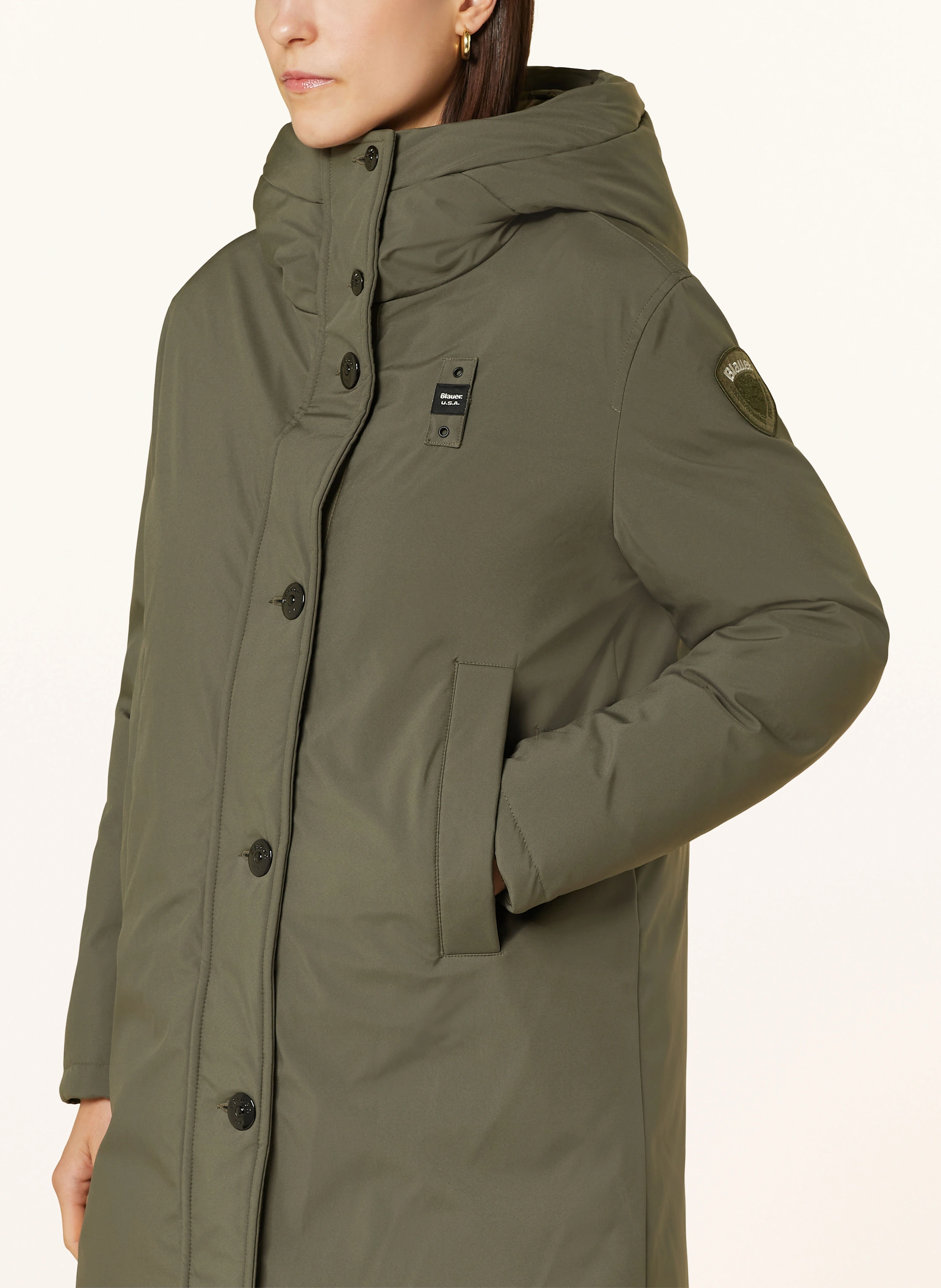 Blauer Daunenmantel CARMEN