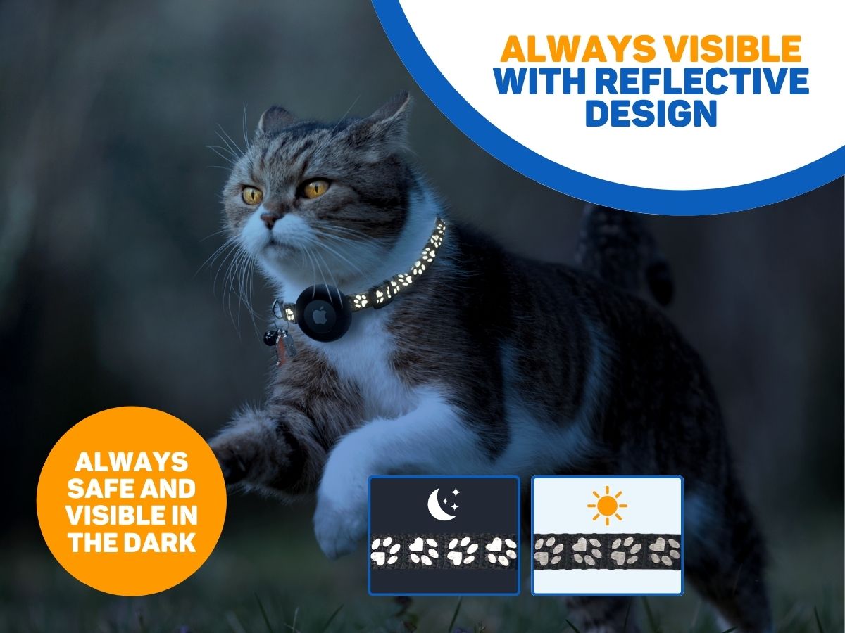 Vulpes Goods Apple AirTag kattenhalsband - Maat S