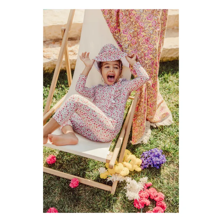 Louise Misha Combinaison Anti-UV Nylon Recyclé Fleurie Linette | Ecru