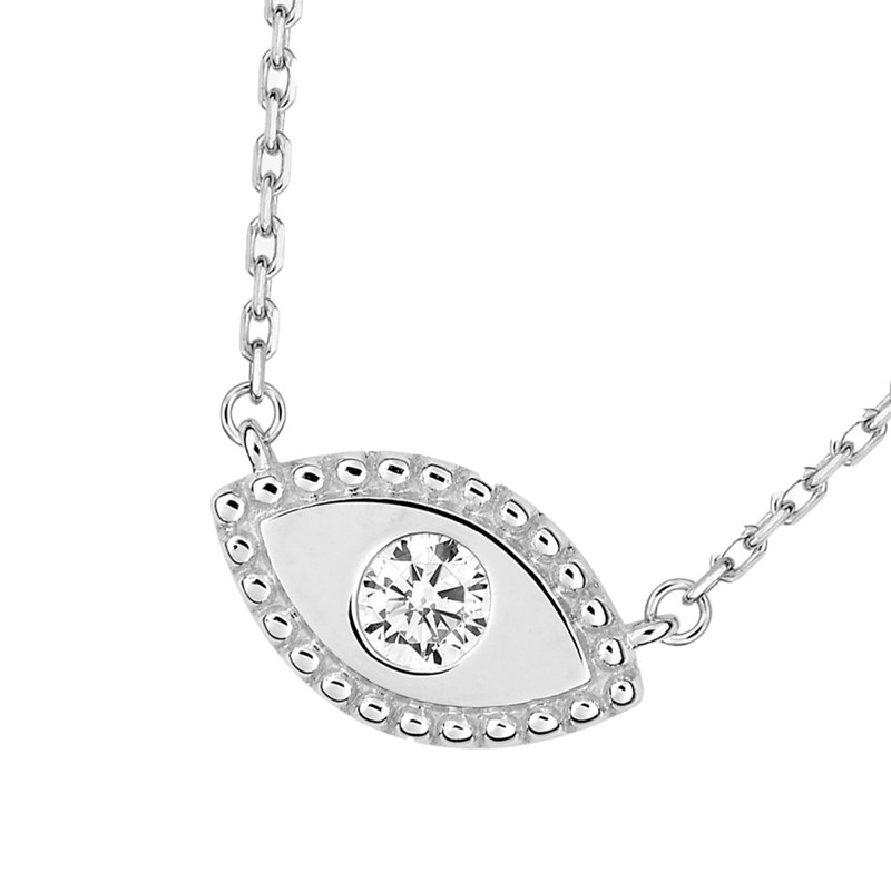 Collier Femme - Oxyde de zirconium - Argent 925 - Longueur : 42 cm
