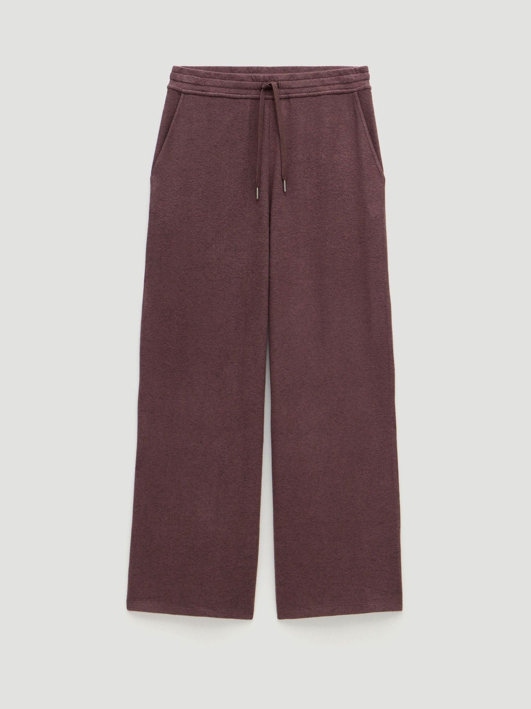 Bruin - Hush - Elle superzachte joggingbroek met wijde pijpen