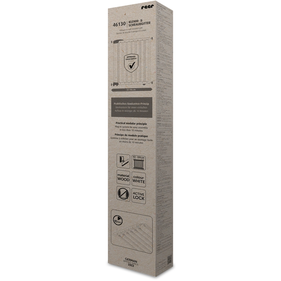 reer Klemm- und Schraubgitter Baukasten, weiß 63-106 cm
