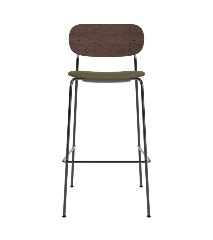 Audo Copenhagen Co Bar barkruk H105 zitting Bouclé 02 naturel eiken