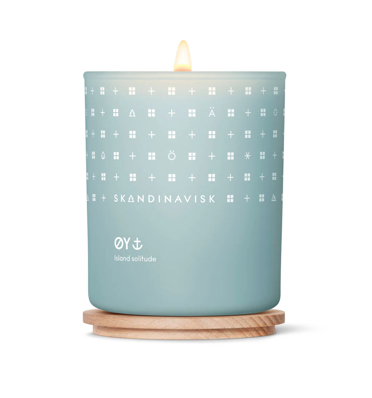 Skandinavisk  Øy duftlys, 200g. - Powder Blue