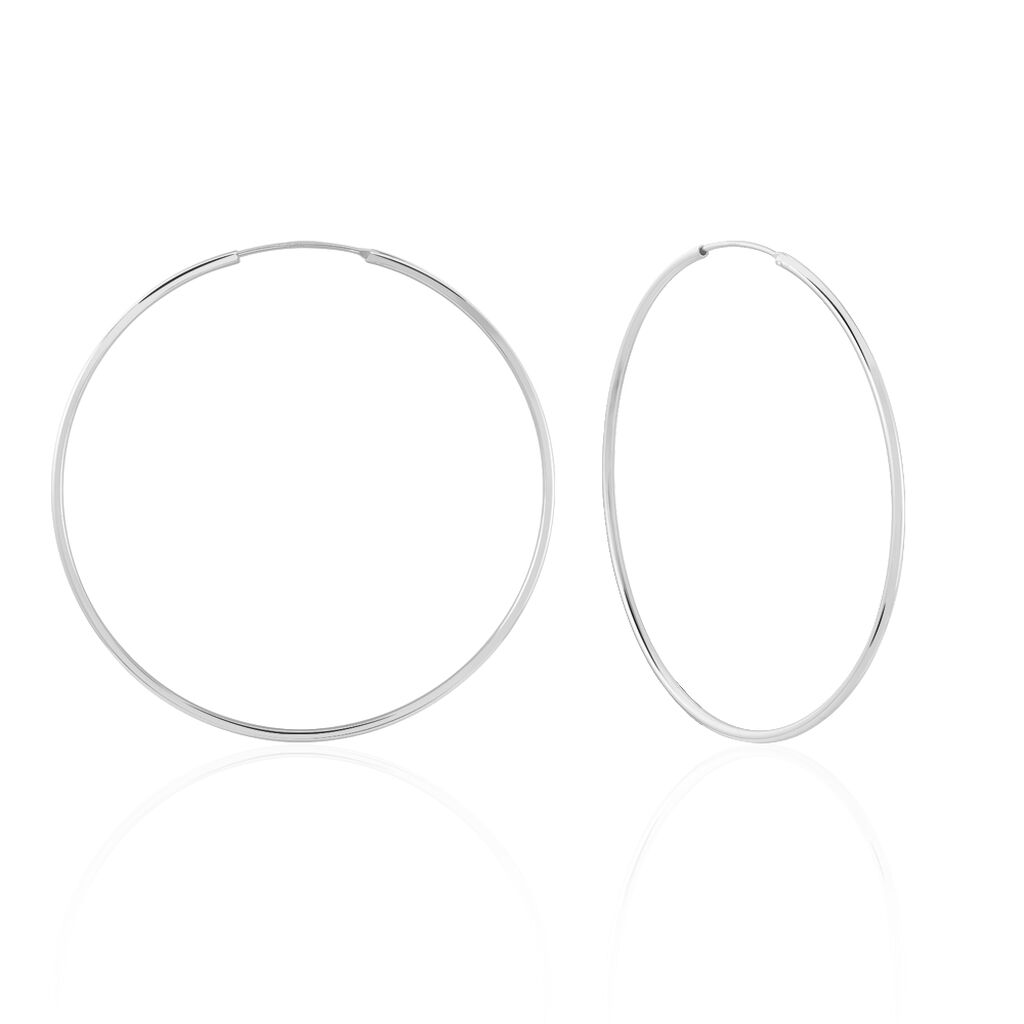 Créoles Argent Blanc Olympia