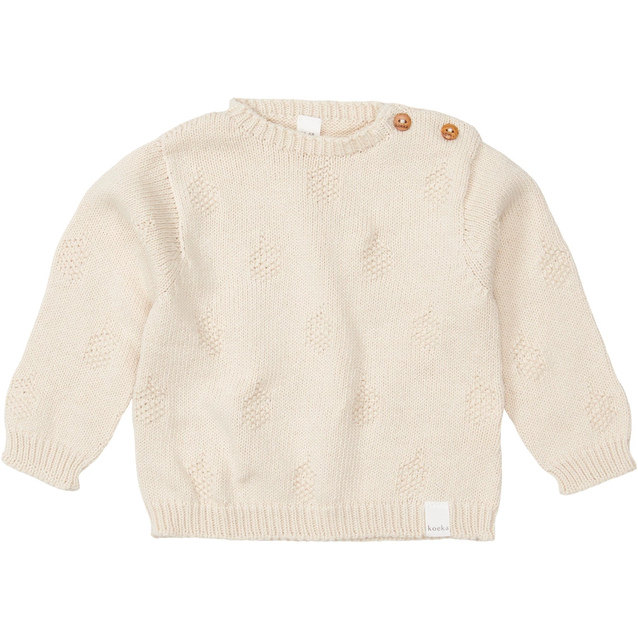 koeka Babypullover Nuts Weiß