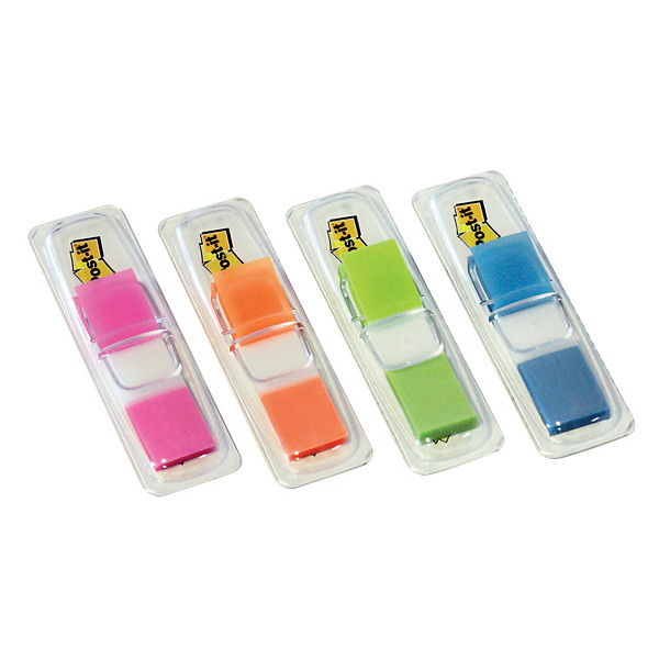 Etui de 4 distributeurs de 35 index Post-it®  largeur 12 mm coloris intenses