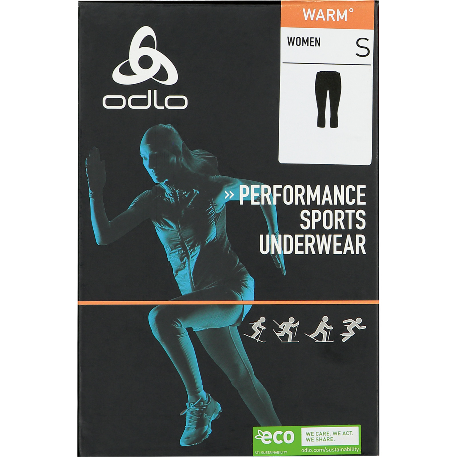 Odlo 3/4 Damen-Tights Performance Warm Base Layer S
