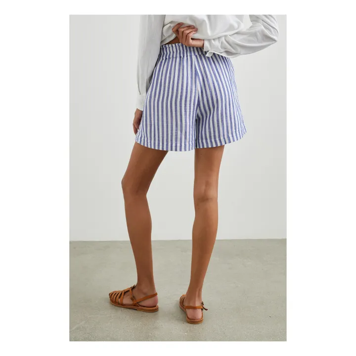 Rails Short Leighton Rayures Coton Bio | Bleu