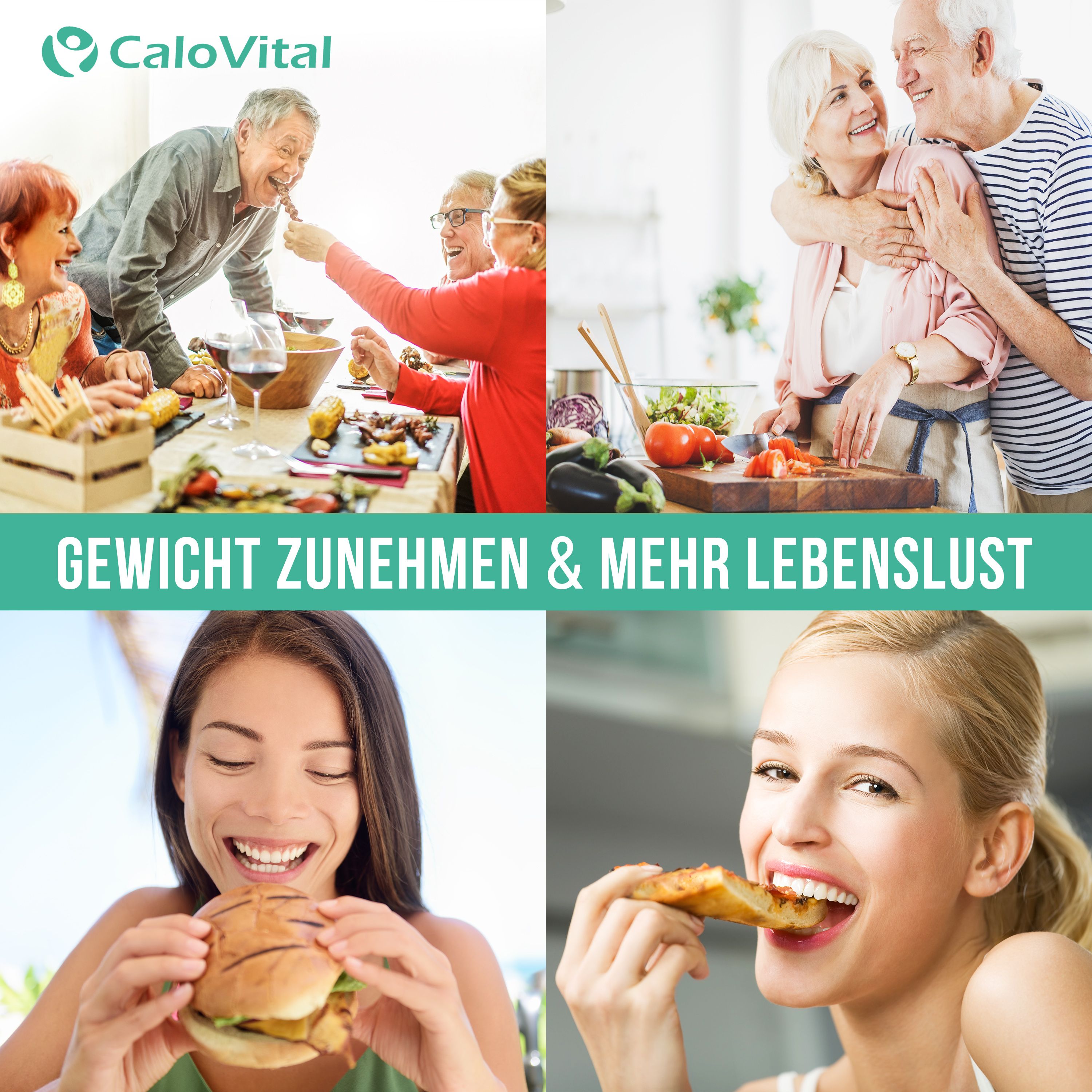 CaloVital Natürlicher Kräuter-Komplex  aus  Pflanzenextrakten + Zink-Zitrat für Gewichtszunahme