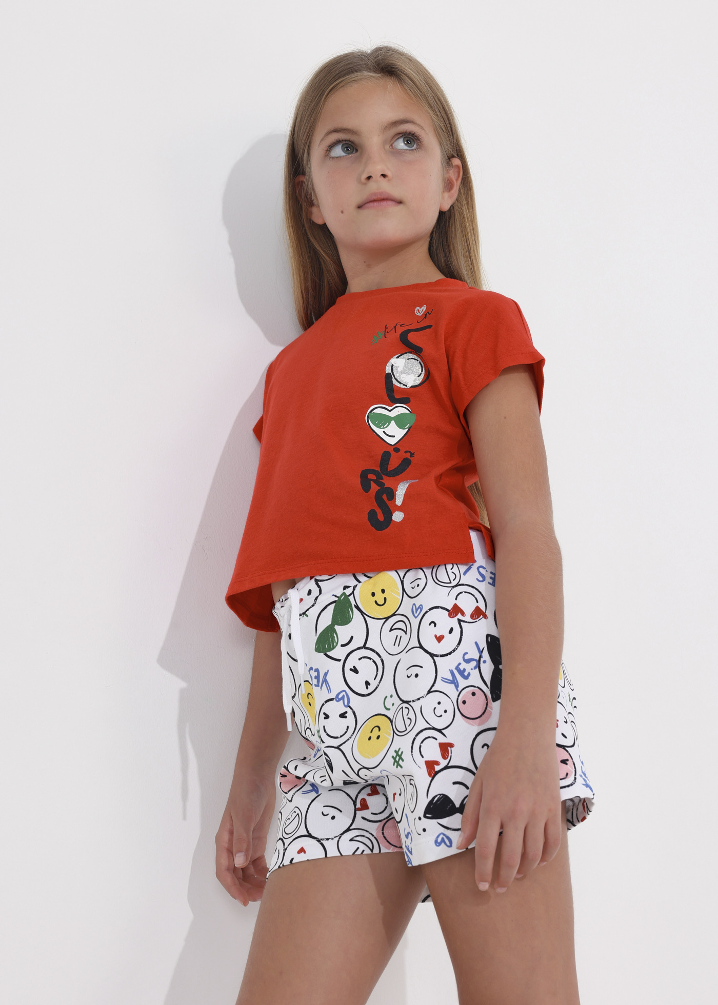 Conjunto de duas peças com estampa para meninas