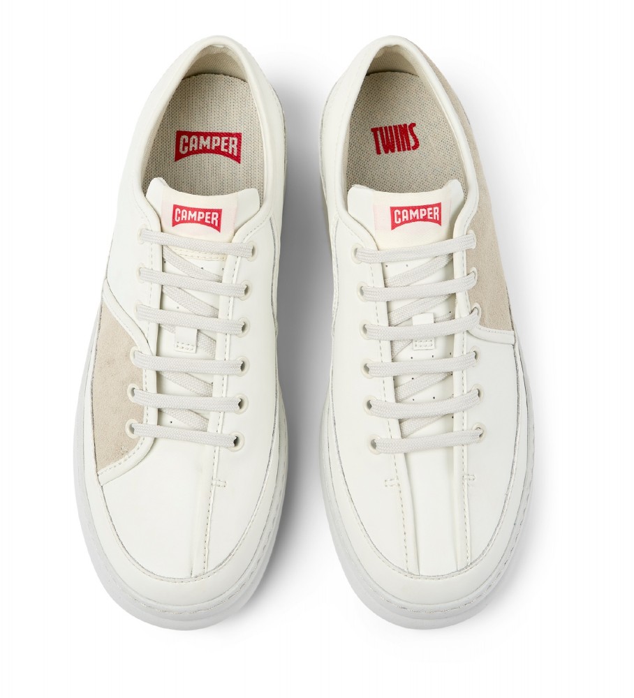 Tênis de couro Camper Peu Touring Twins, branco