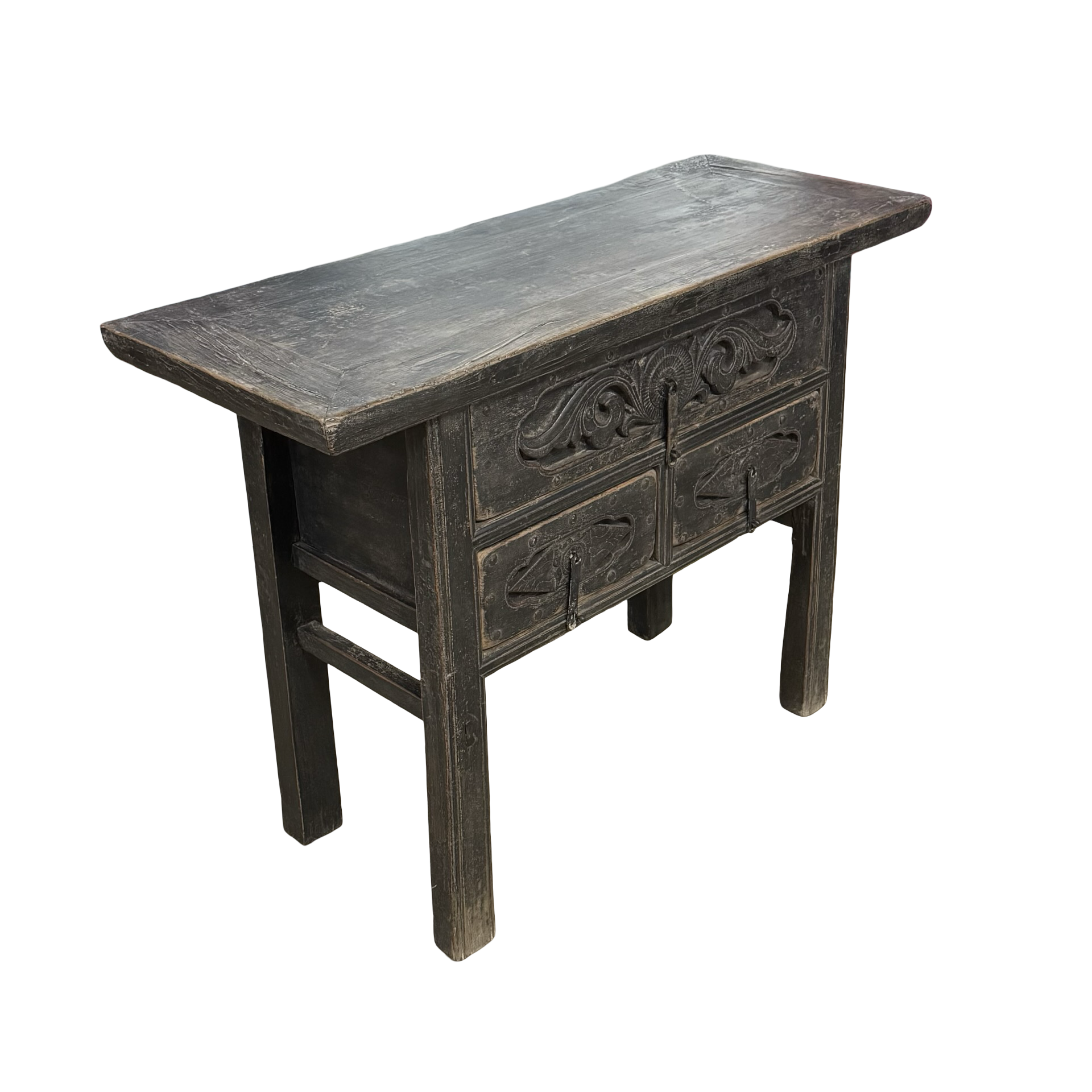 Dressoir zwart 3 la snijwerk uniek