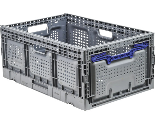 Vouwbox Industrieel 55 l 600x260x400 mm grijs/blauw